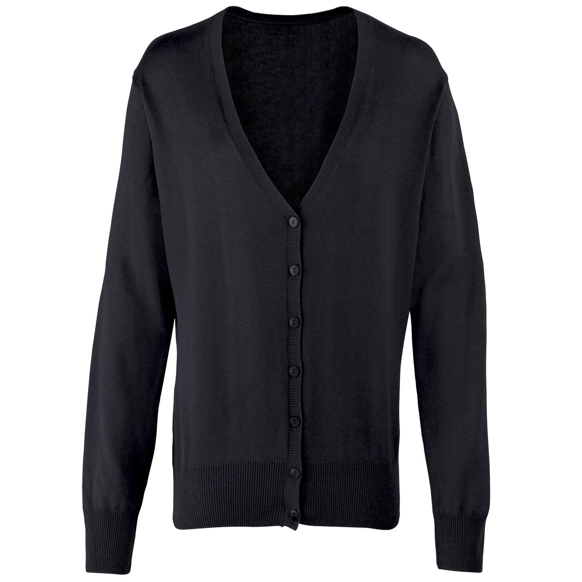 Klassische Strickjacke mit V-Ausschnitt und Knöpfen