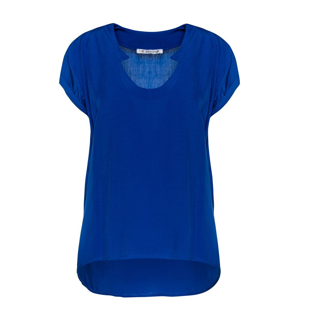 Bluse mit Umschlagärmeln und lockerer Passform