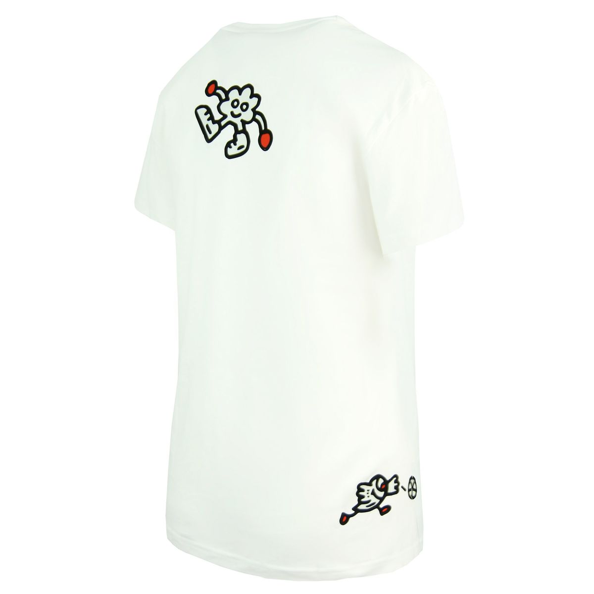 Doodle-Grafik T-Shirt mit Rundhalsausschnitt