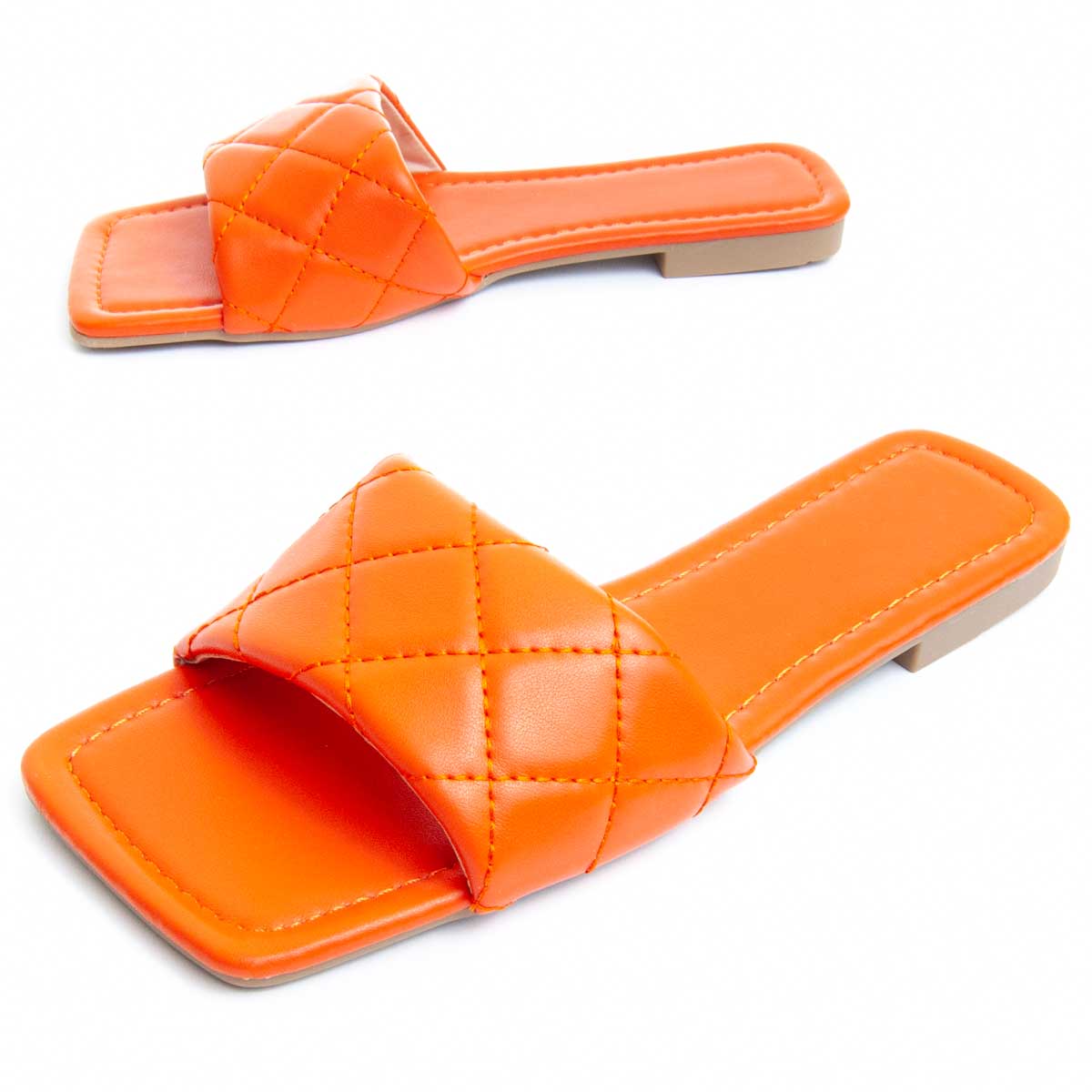 Montevita Flache Sandale Palanti In Orange
