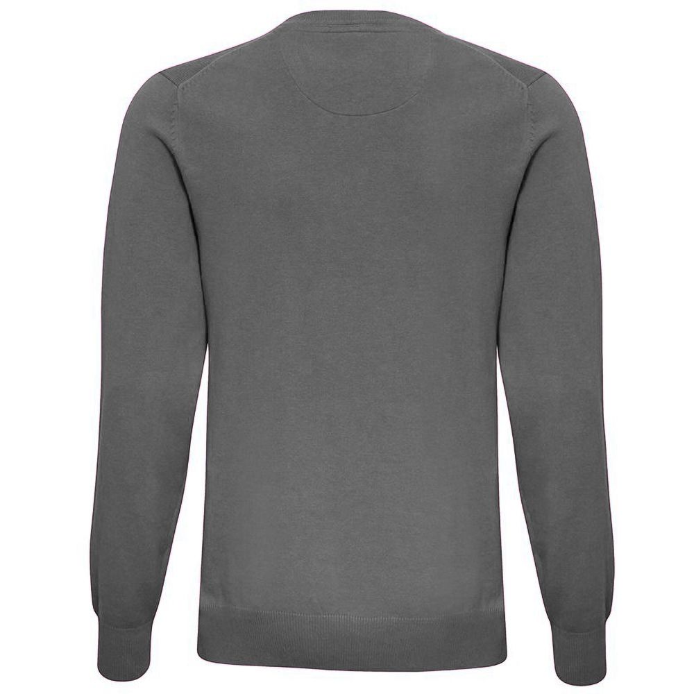 Klassischer Baumwollpullover mit V-Ausschnitt