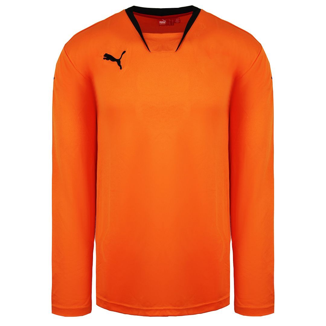 Orange Langarm Fußballtrikot