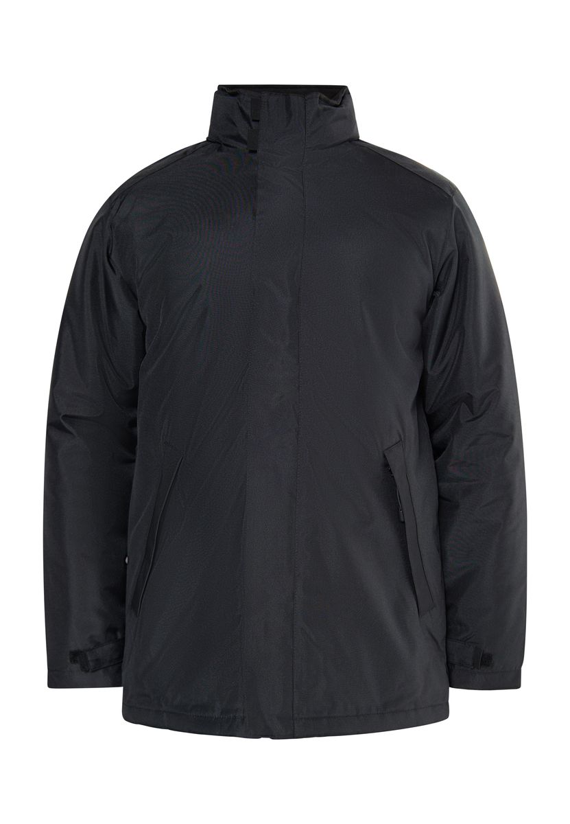 Schwarze Outdoor Anorak Jacke mit Kapuze