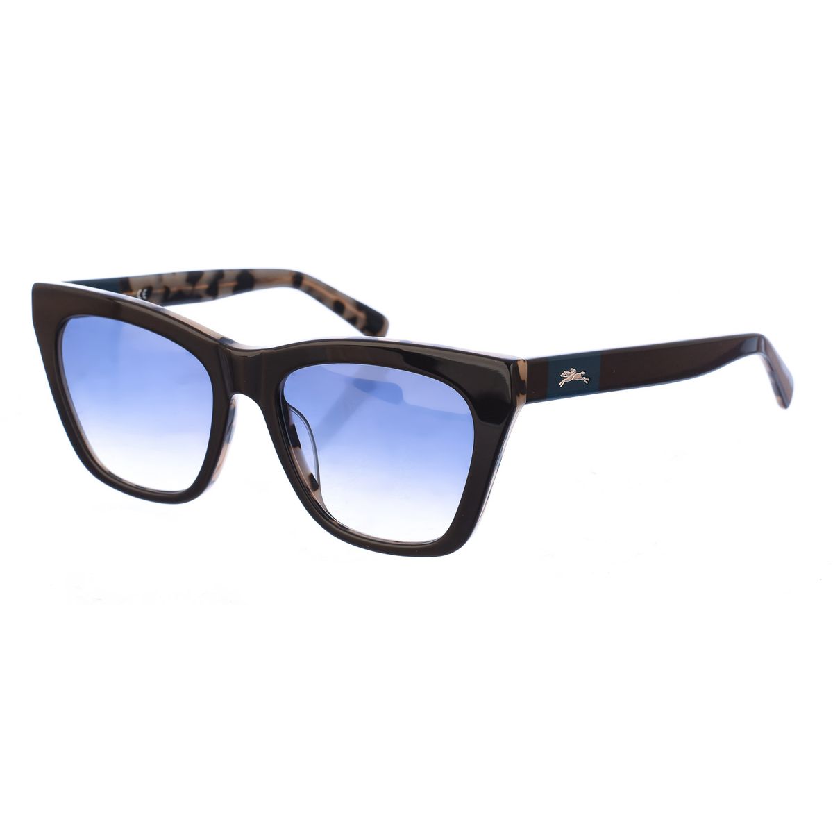 Cat-Eye-Sonnenbrille mit blauem Farbverlaufsglas