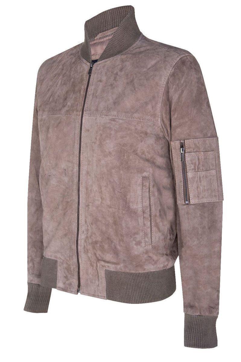 Klassische MA-1 Bomberjacke aus Wildleder