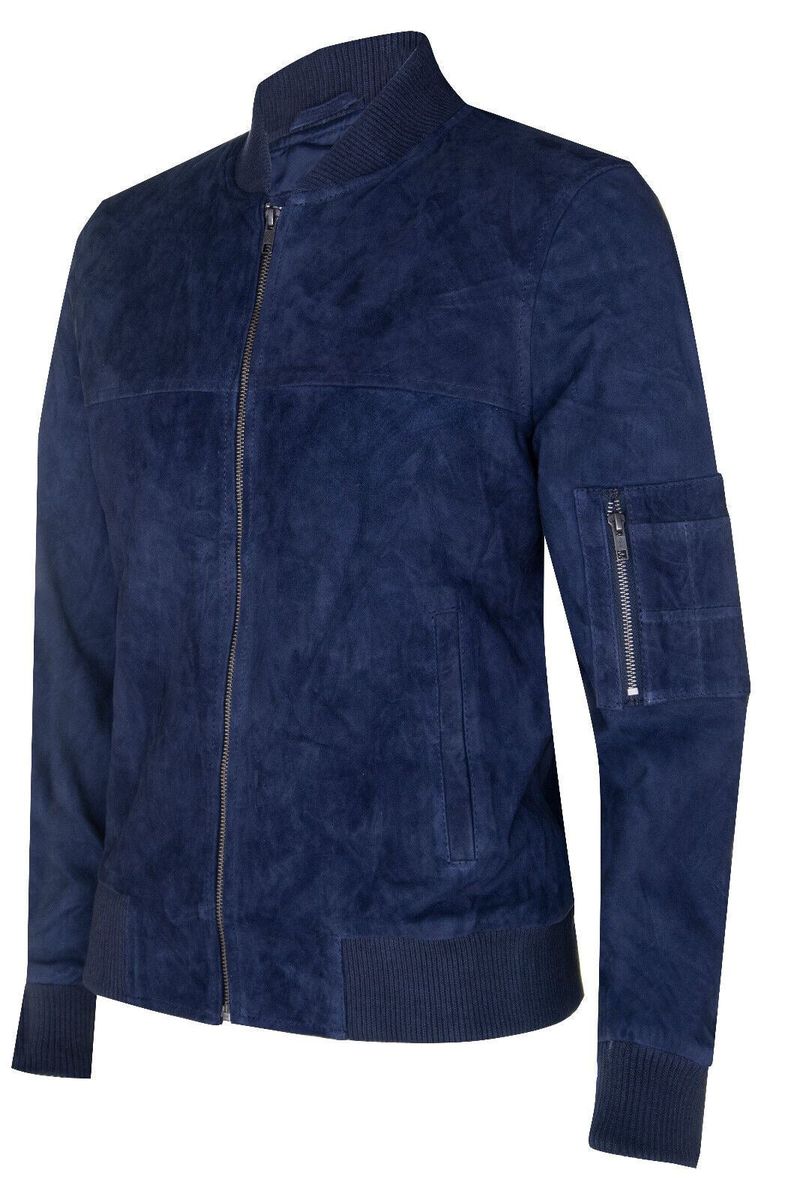 Klassische MA-1 Bomberjacke aus Wildleder