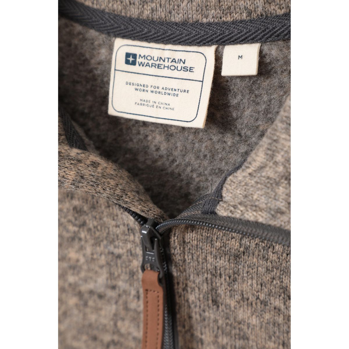 Strukturierter Fleece-Pullover mit Halbreißverschluss