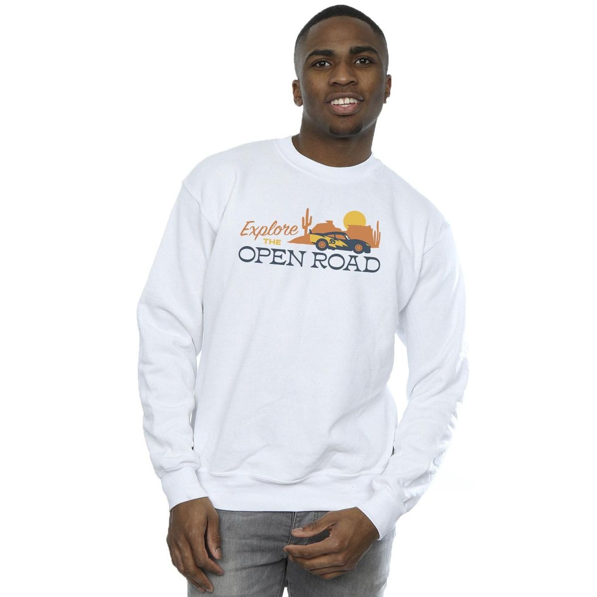 Sweatshirt mit 'Explore The Open Road'-Grafik