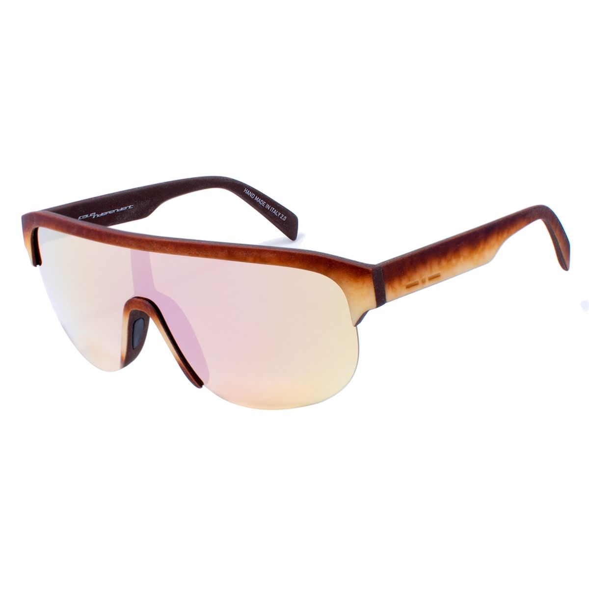 Übergroße Shield Sonnenbrille aus blauem Acetat