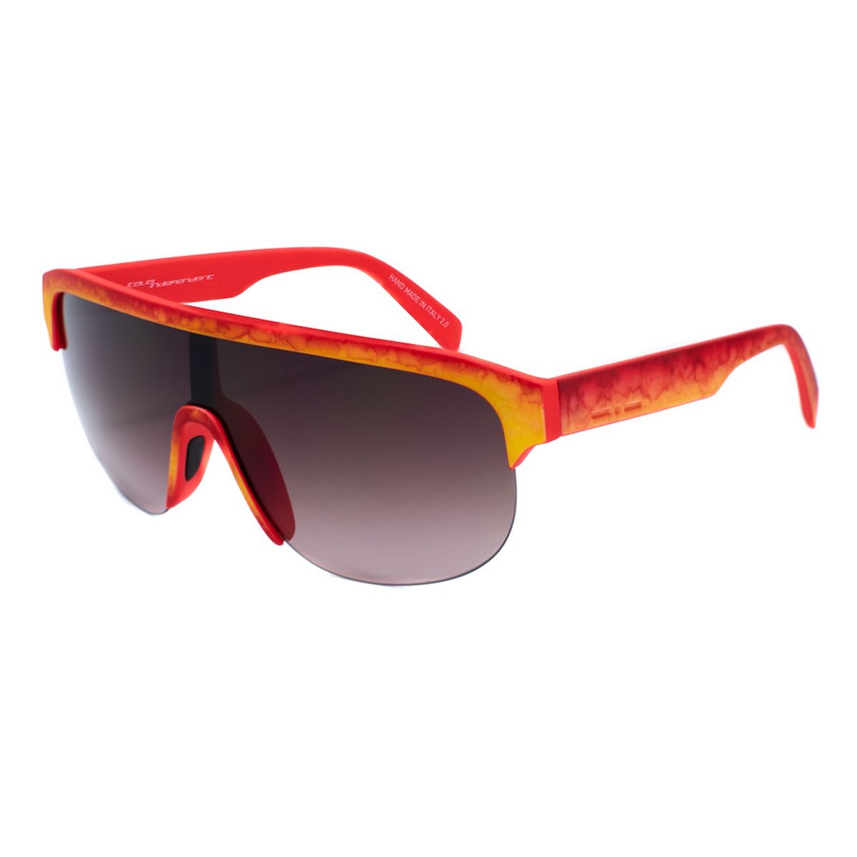 Übergroße Shield Sonnenbrille aus blauem Acetat