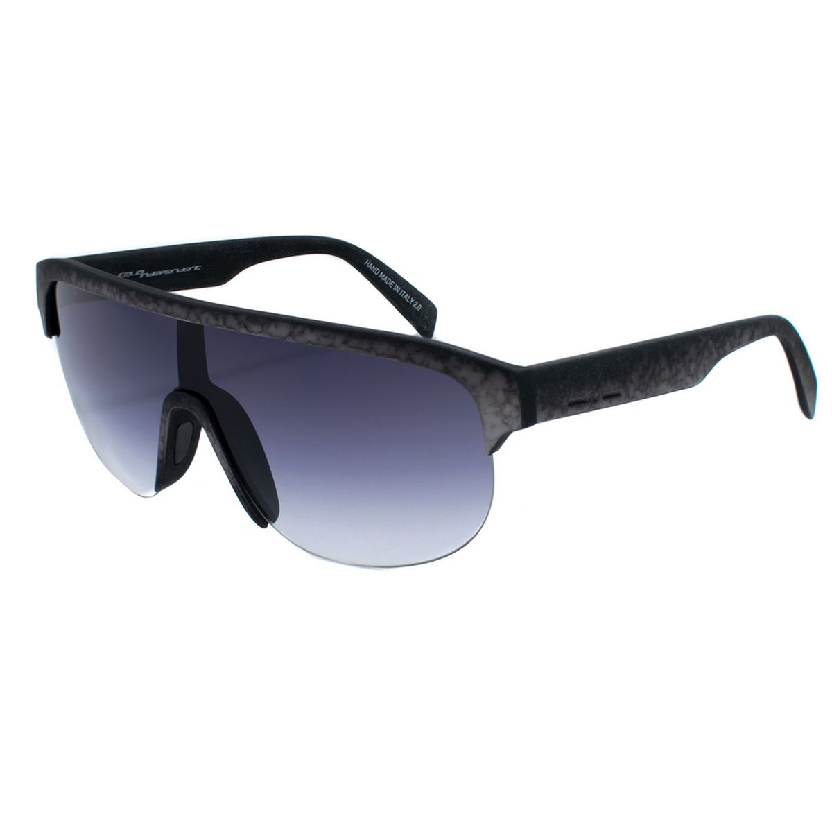 Übergroße Shield Sonnenbrille aus blauem Acetat