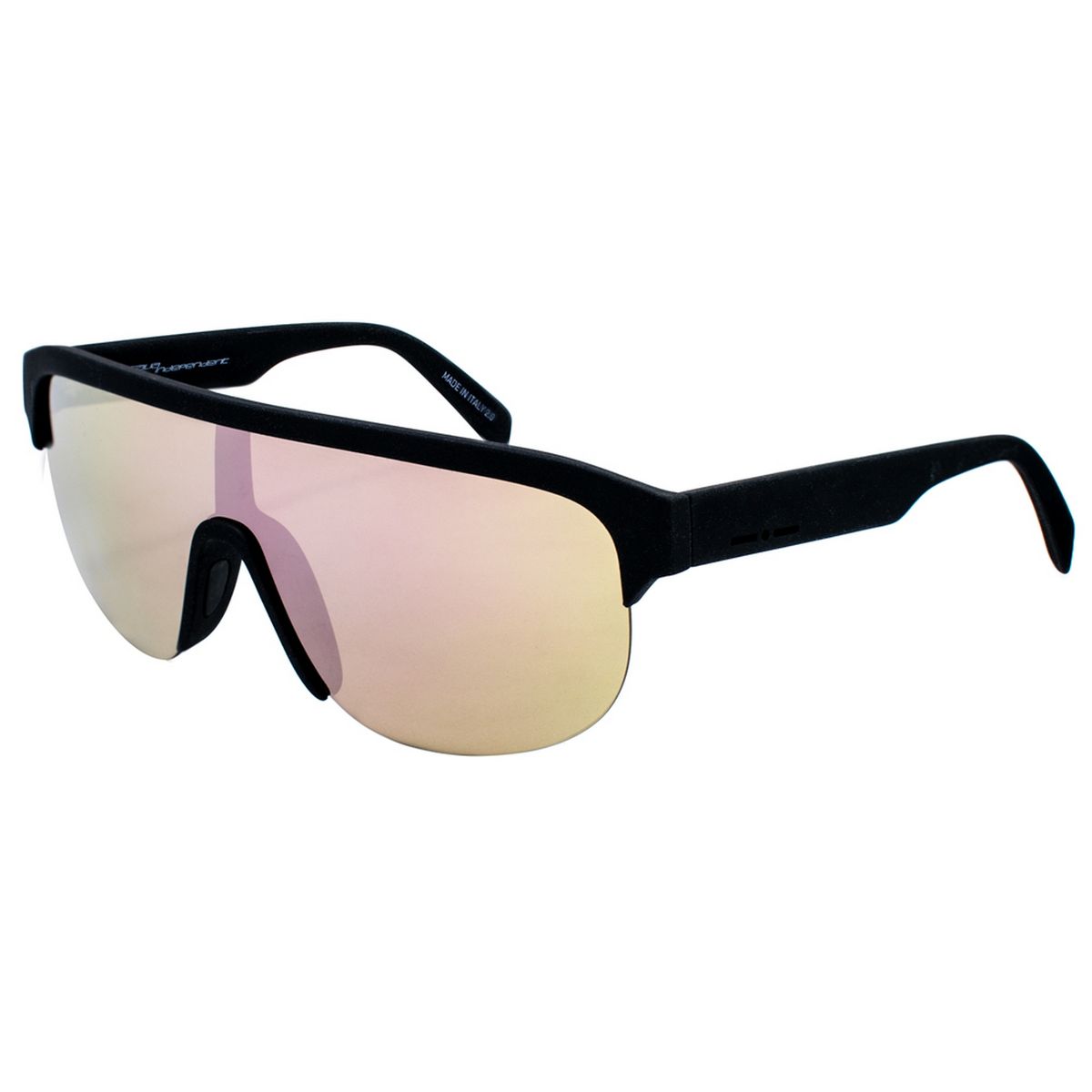 Übergroße Shield Sonnenbrille aus blauem Acetat
