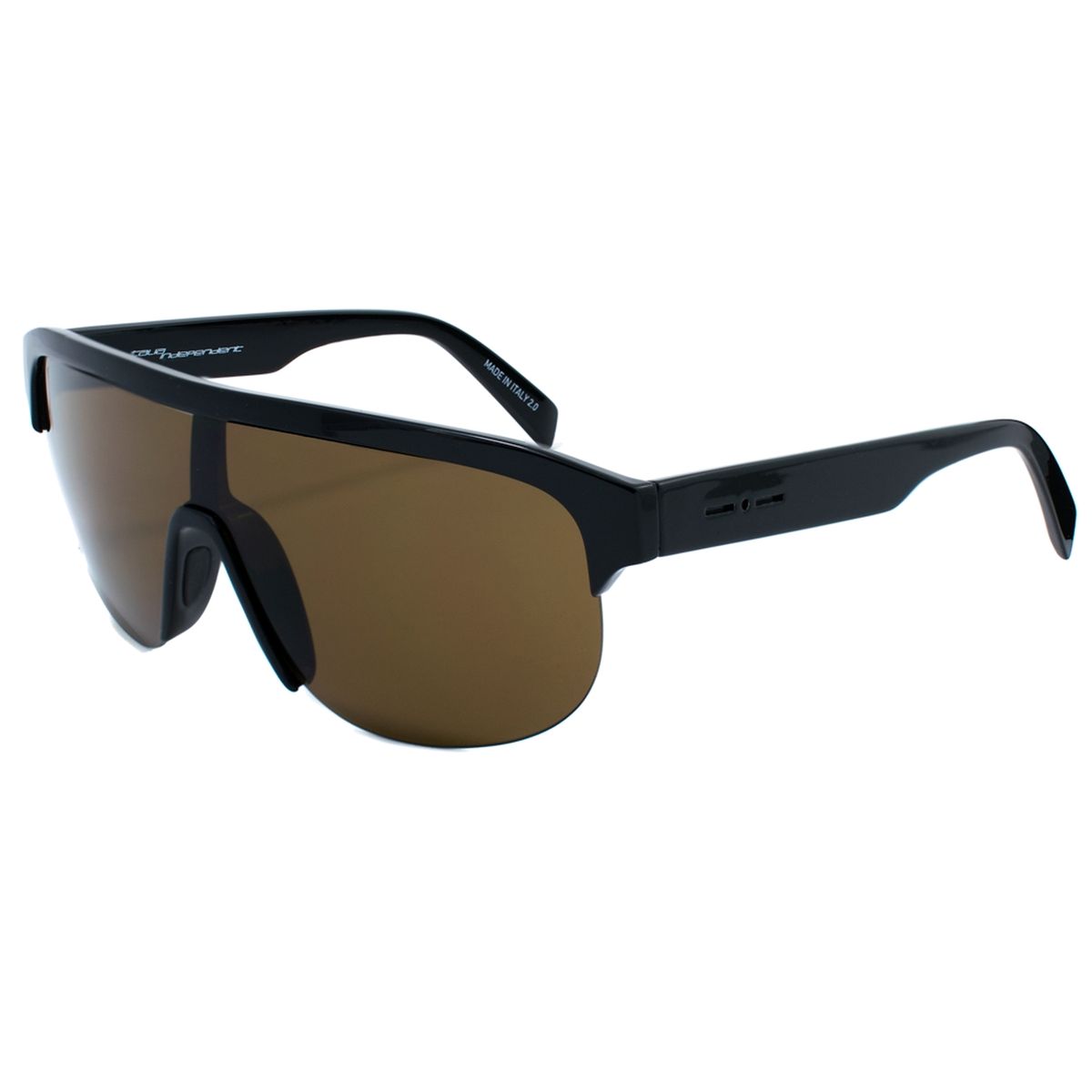 Übergroße Shield Sonnenbrille aus blauem Acetat