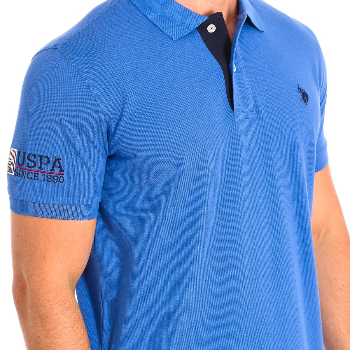 Kurzarm-Polo mit Kontrastdetails
