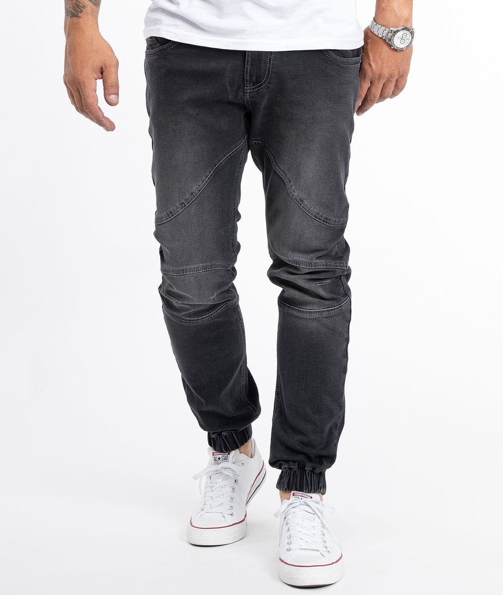 Herren Tapered Fit Denim Jogginghose