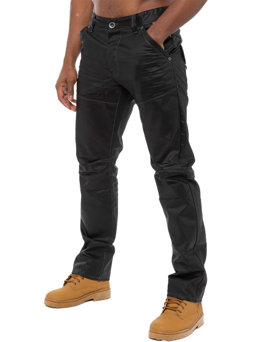 Herren Jeans mit geradem Bein, beschichtet