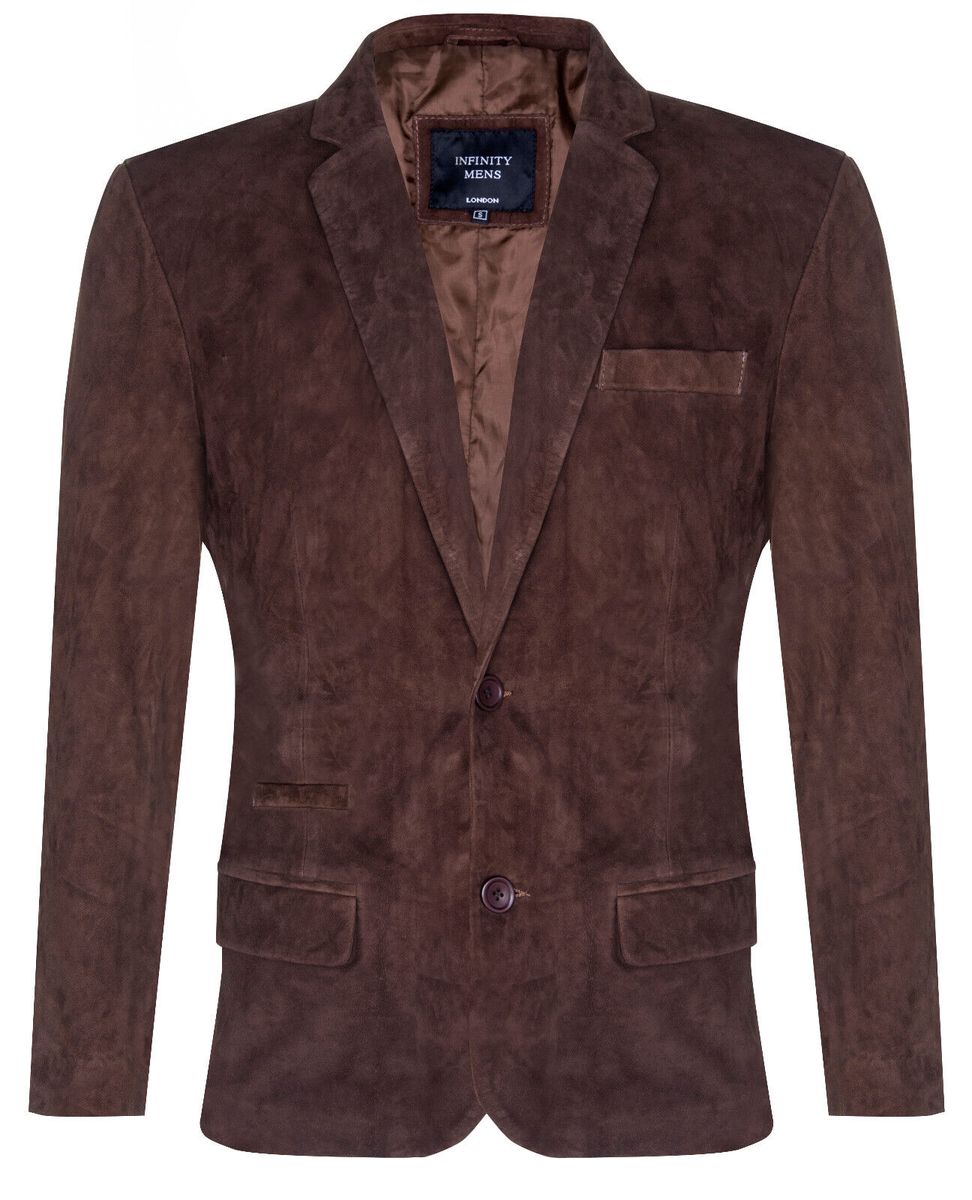 Herren Wildleder Zwei-Knopf-Blazer