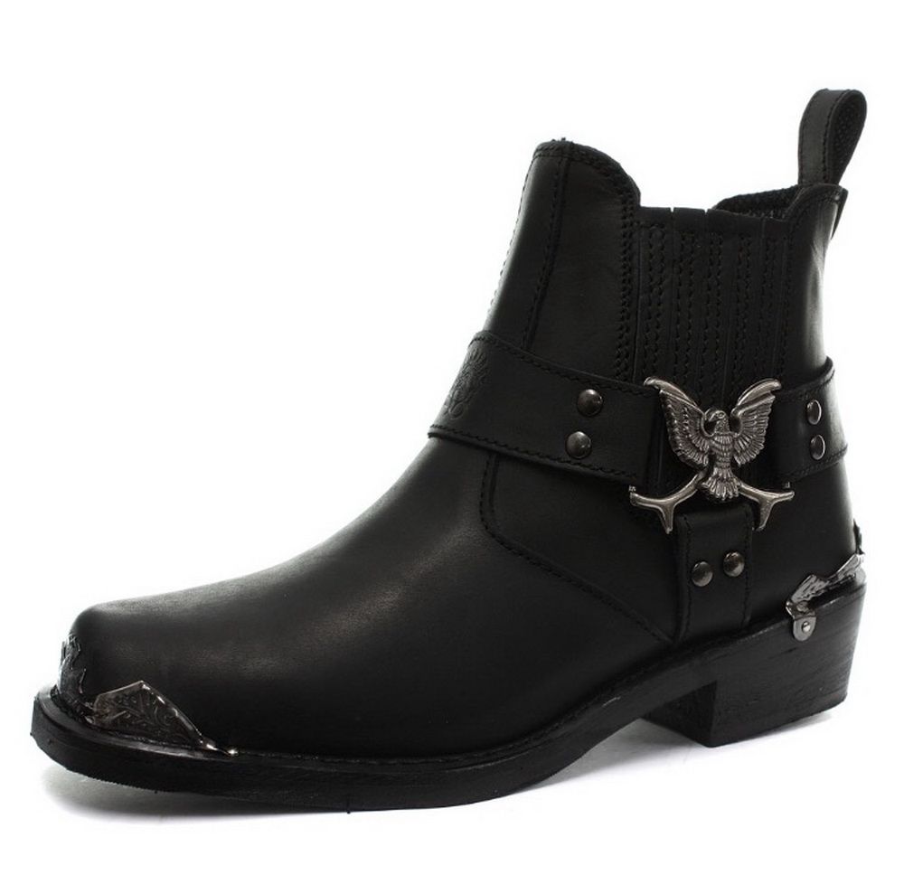 Western-Harness-Boots mit Adler-Verzierung