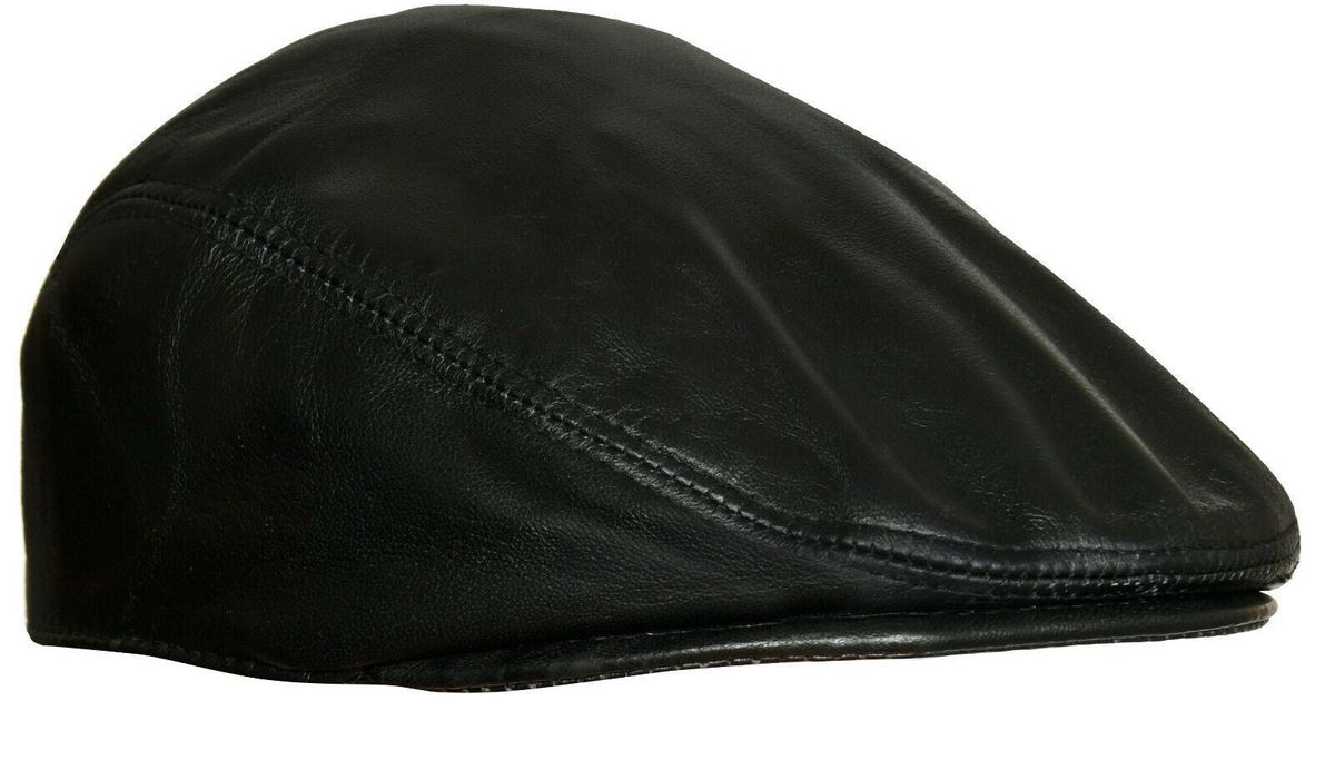 Klassische Schirmmütze aus Leder