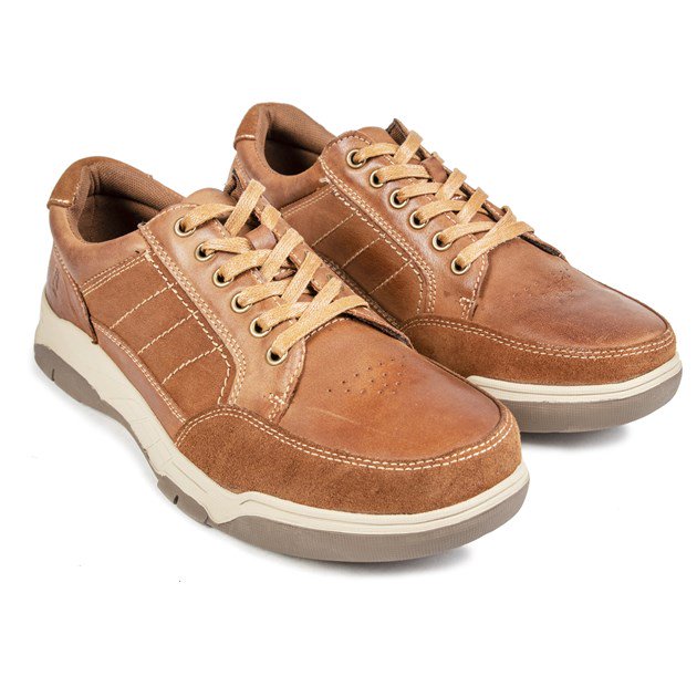 Leder-Laufschuhe mit Mokassin-Zehe