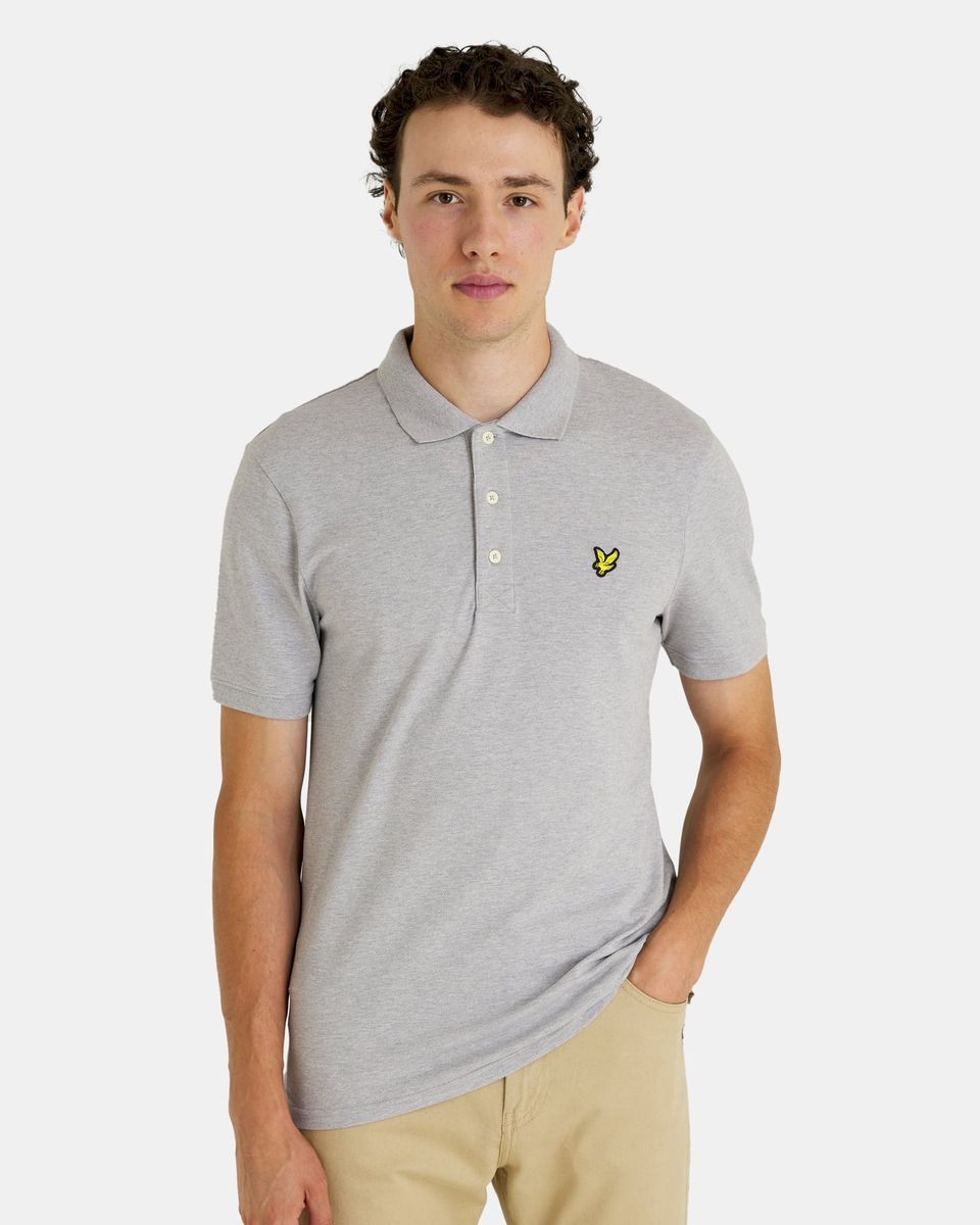 Klassisches einfarbiges Poloshirt aus Baumwollmischung