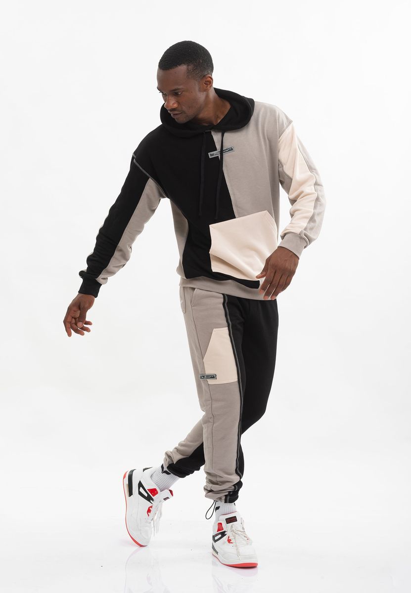Herren Tricolor Oversize Trainingsanzug Set