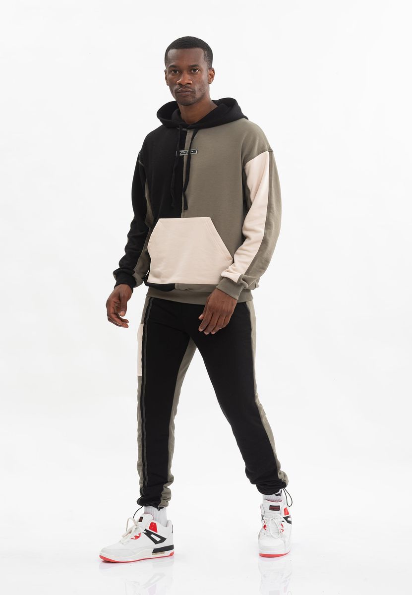 Herren Tricolor Oversize Trainingsanzug Set