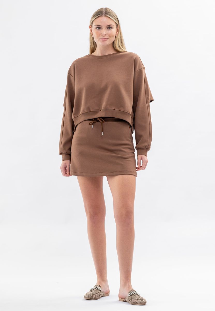 Stilvolles zweiteiliges Damen Set mit Rock
