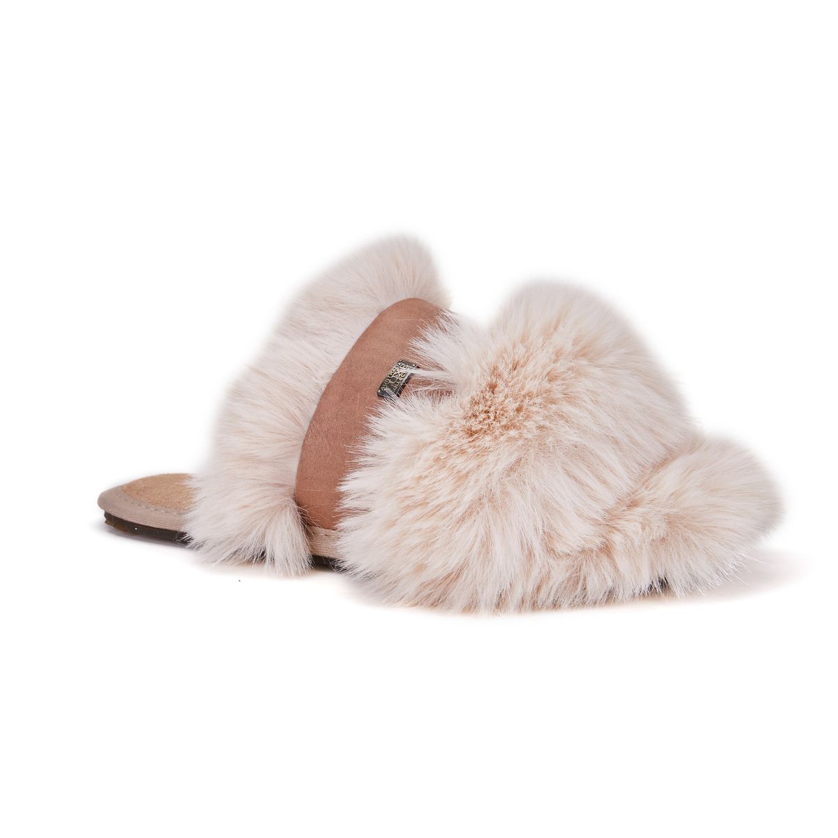 Plüschige Kunstfell Wildleder Slipper