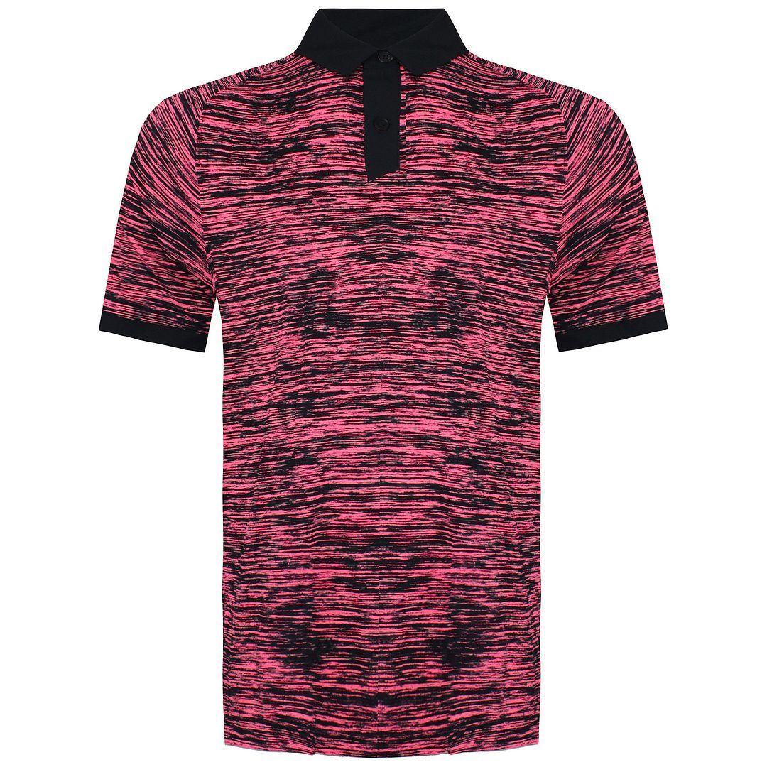 Under Armour Iso-Chill Abe Twist Mens Pink/Schwarzes Golf Polo-Hemd