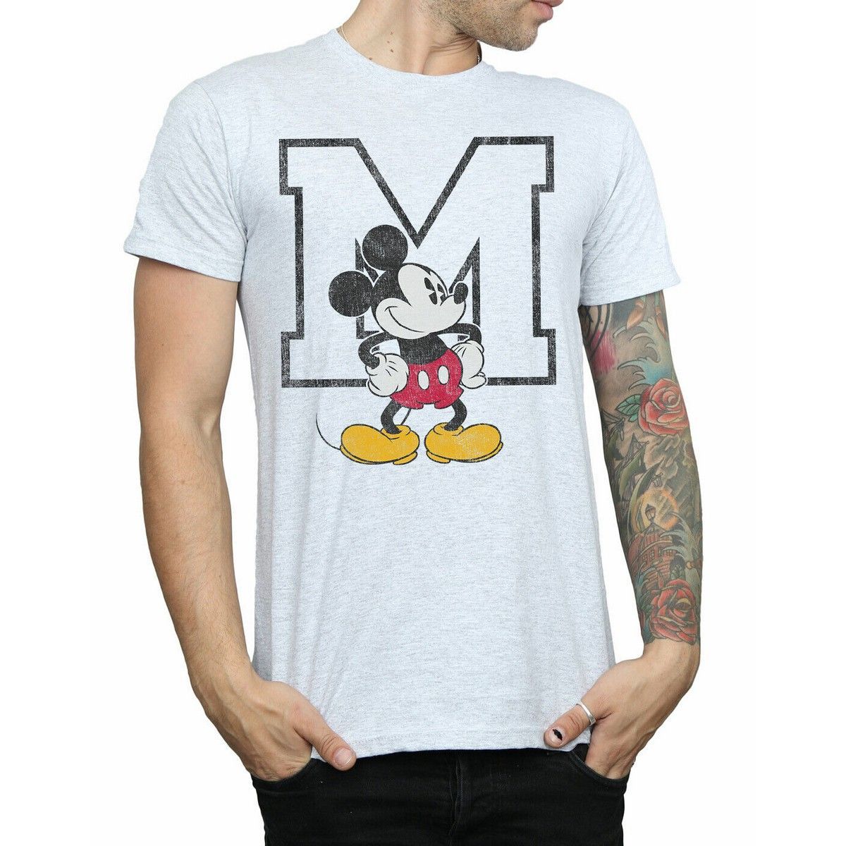 Mickey Mouse Varsity T-Shirt für Herren