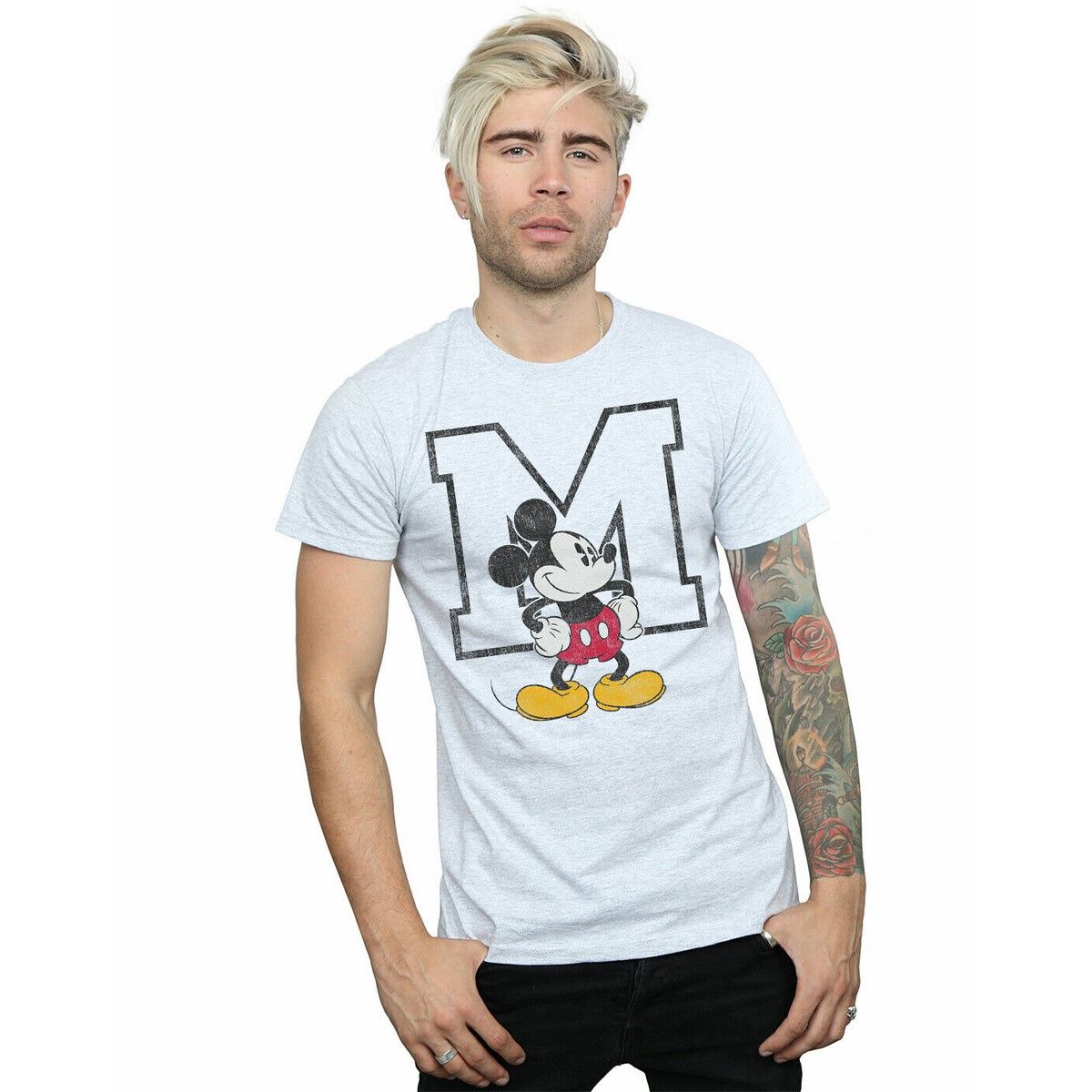 Mickey Mouse T-Shirt im College-Stil