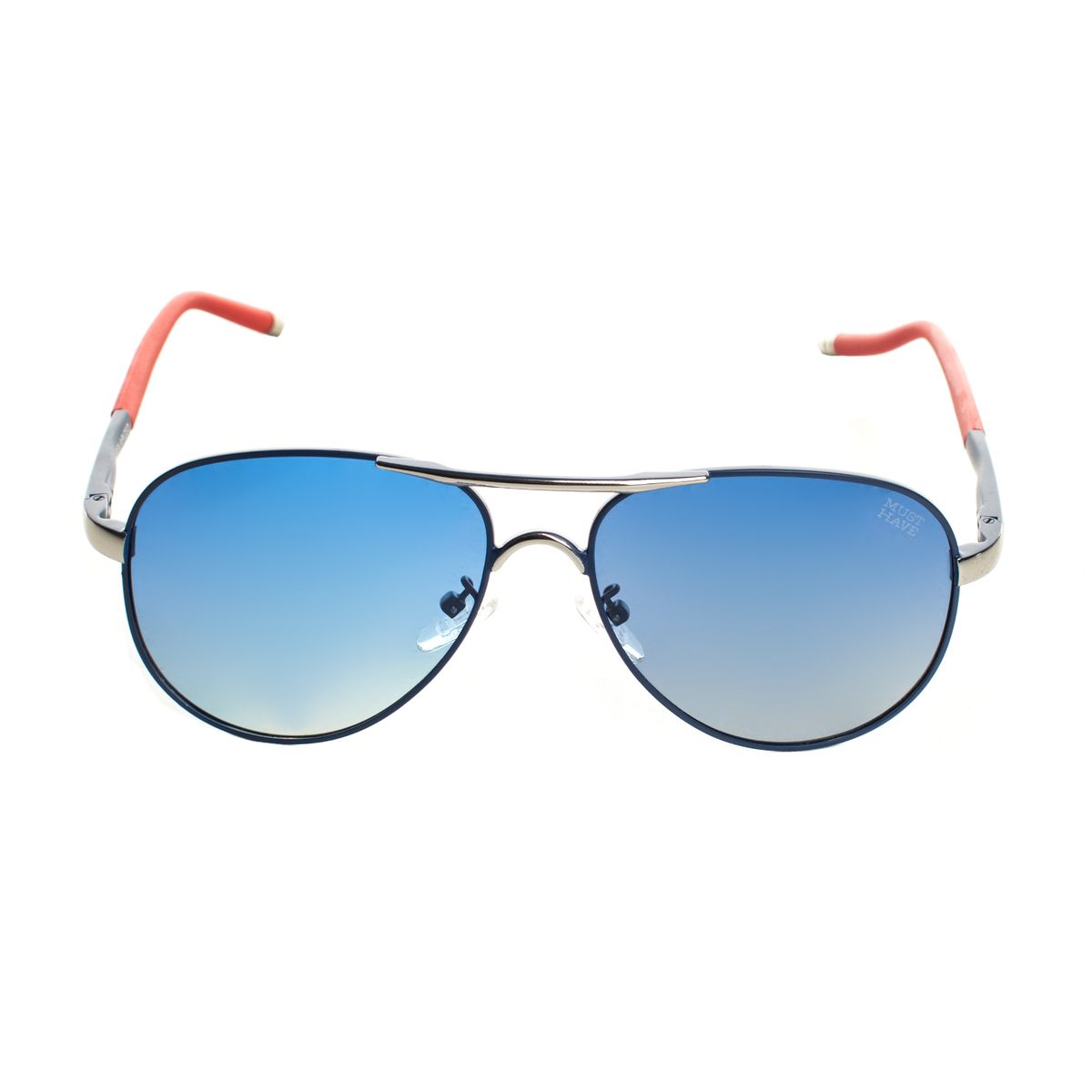 Unisex-Pilotenbrille mit blauen Spiegelgläsern