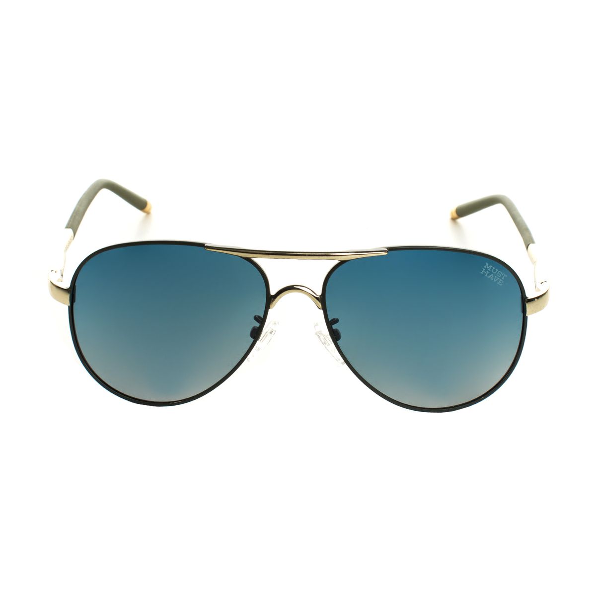 Unisex-Pilotenbrille mit blauen Spiegelgläsern