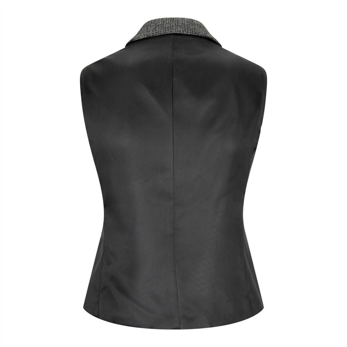 Taillierte Tweed-Weste mit Revers