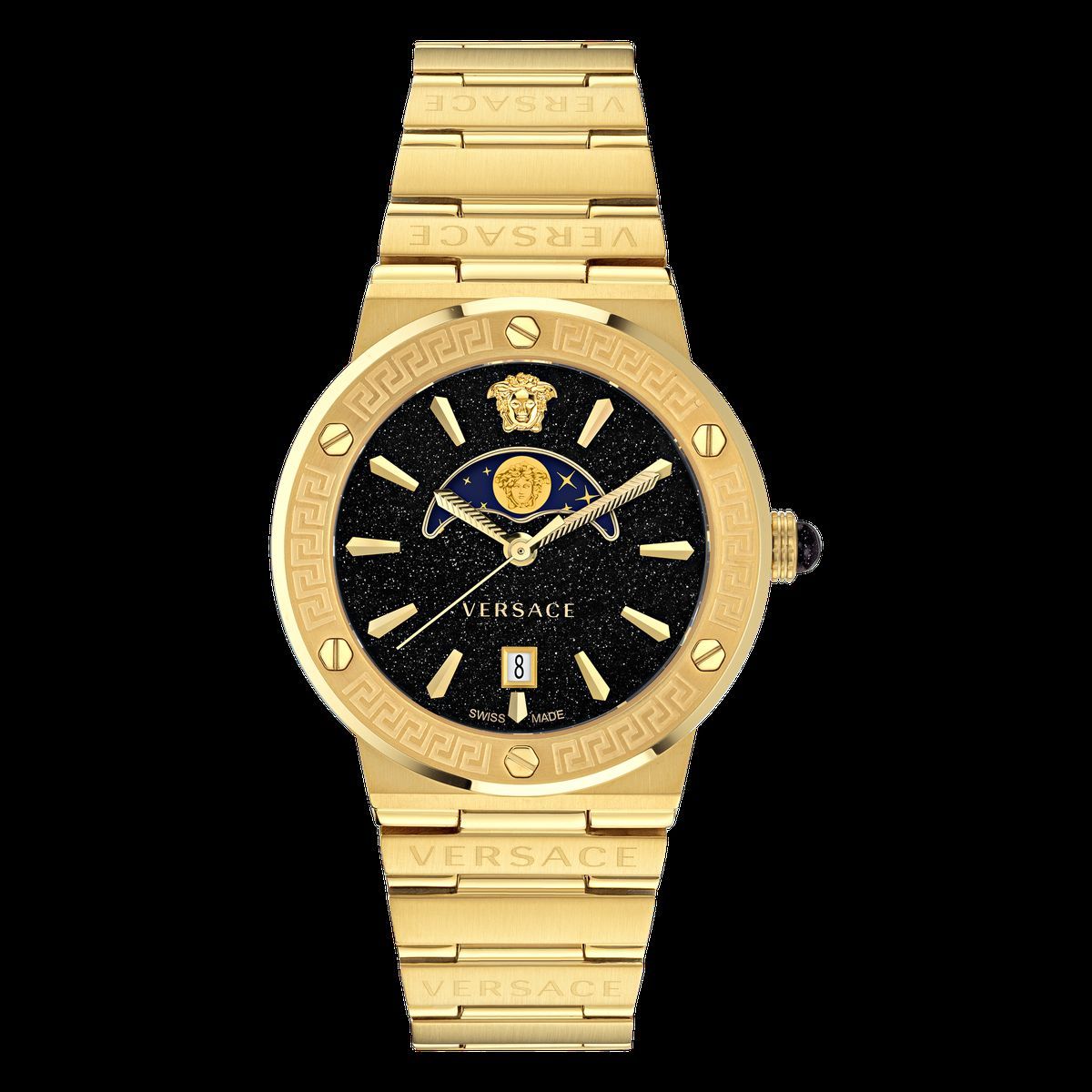 Versace Greca Logo Mondphasen Damen Gold Uhr VE7G00323