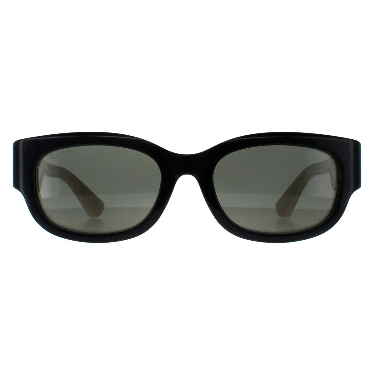 Quadratische Sonnenbrille Schwarz mit Grauen Gläsern