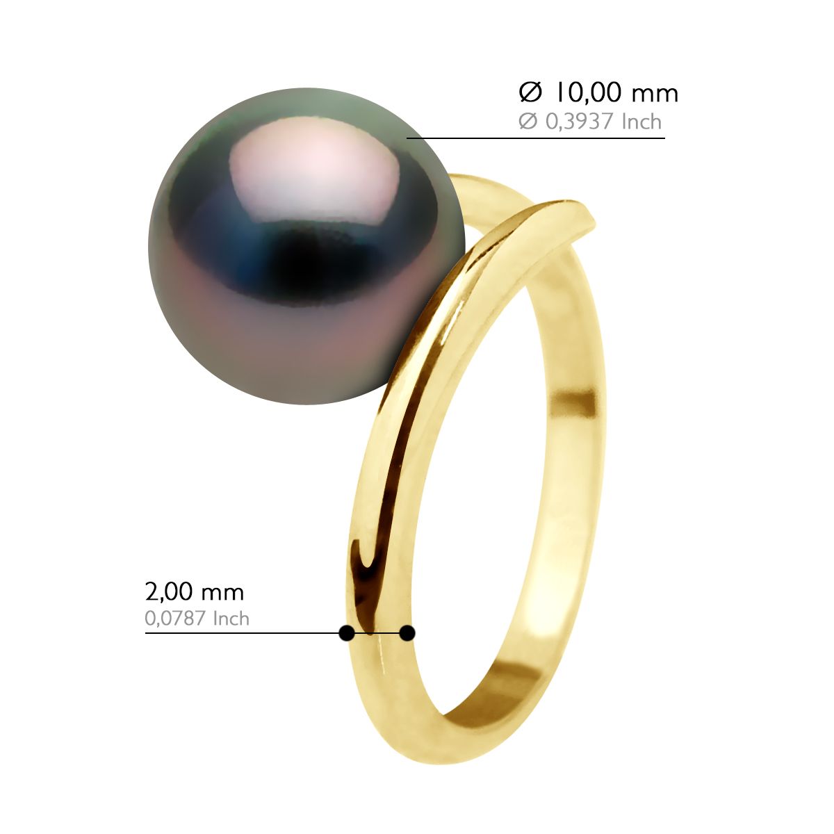Eleganter Ring mit Tahiti-Perle