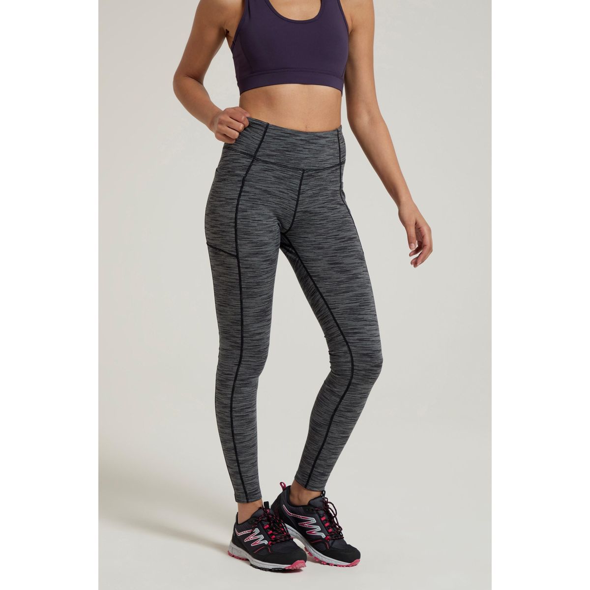 Damen Sportleggings mit Hohem Bund