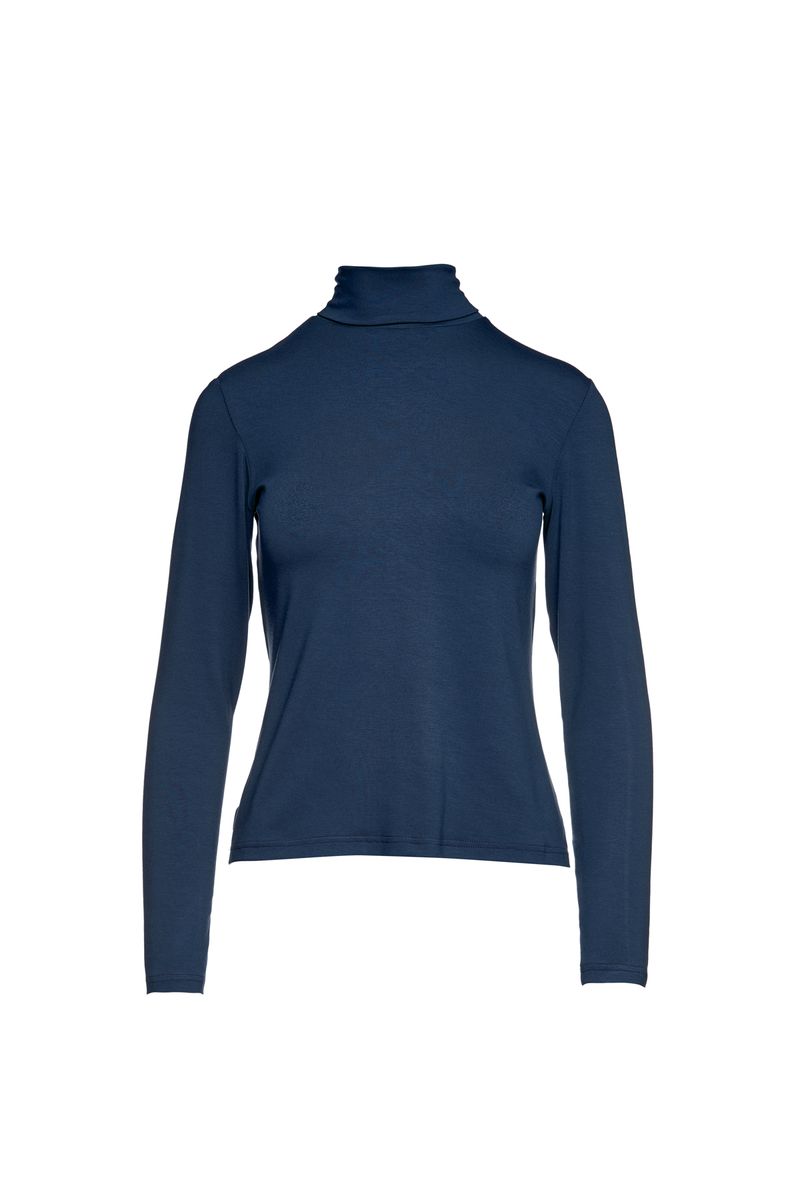 Figurbetontes Langarmshirt mit Rollkragen