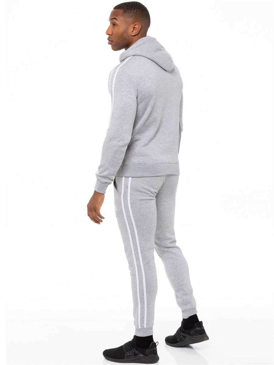 Zip-Hoodie Trainingsanzug mit Tape-Streifen