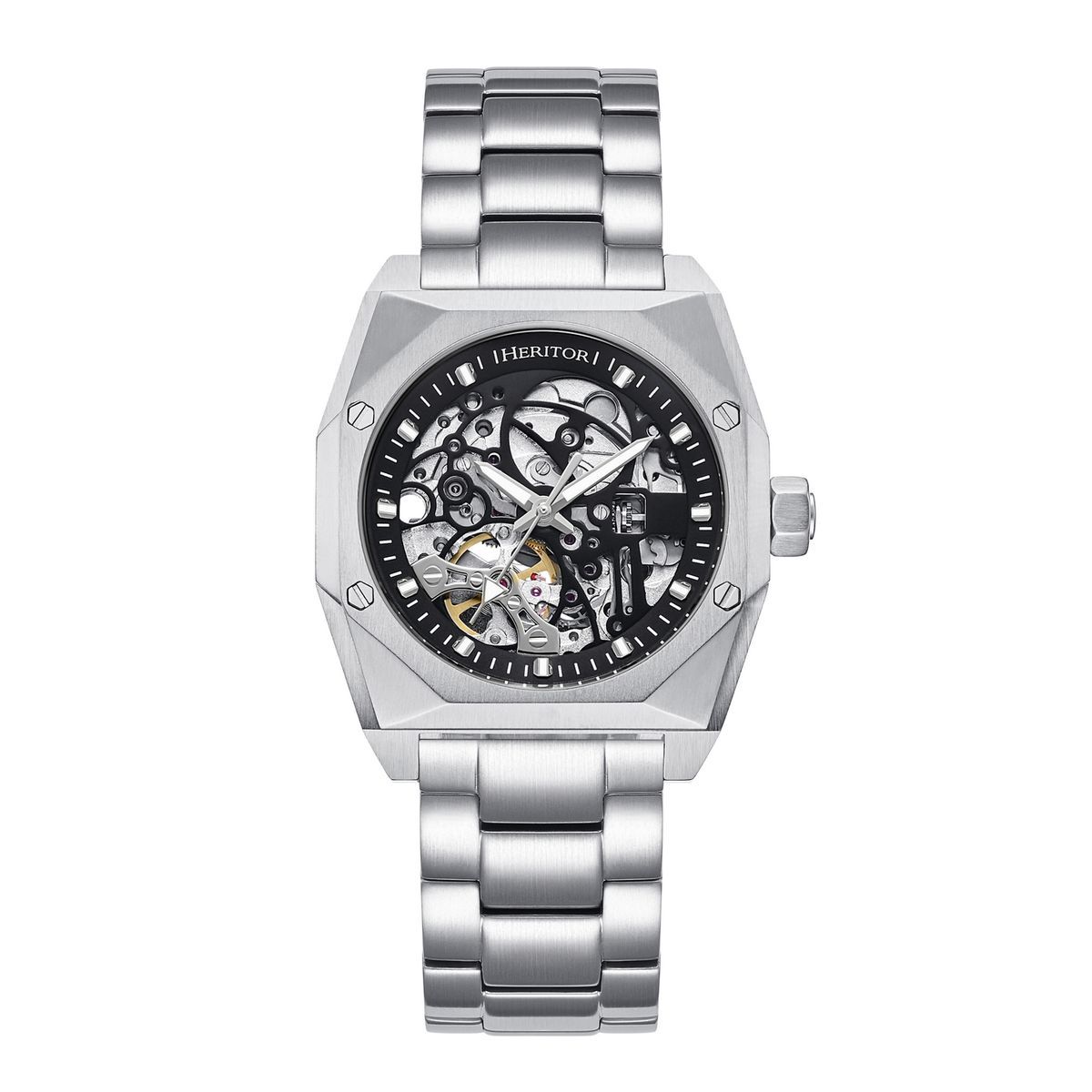 Automatische Skelett-Uhr mit Edelstahlarmband