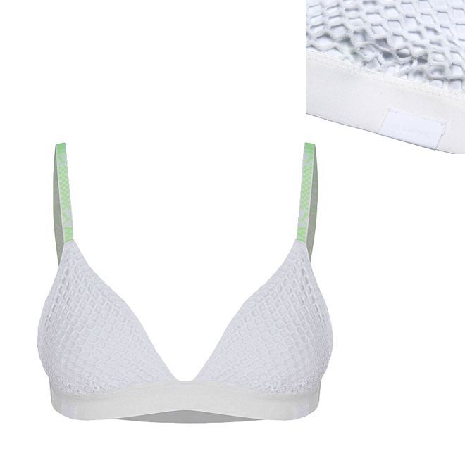 Weißes Triangel-Bikini-Oberteil