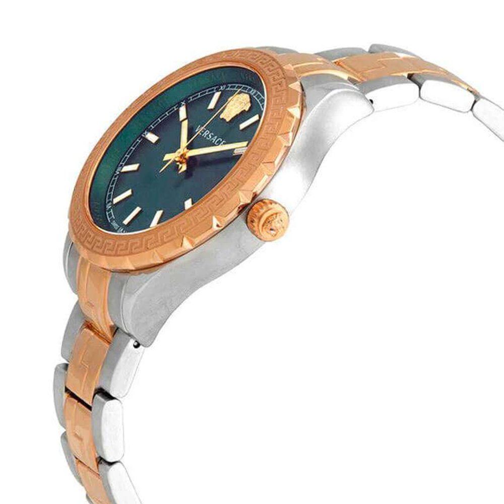 Hellenyium Bi-Color Uhr mit Mäander-Muster
