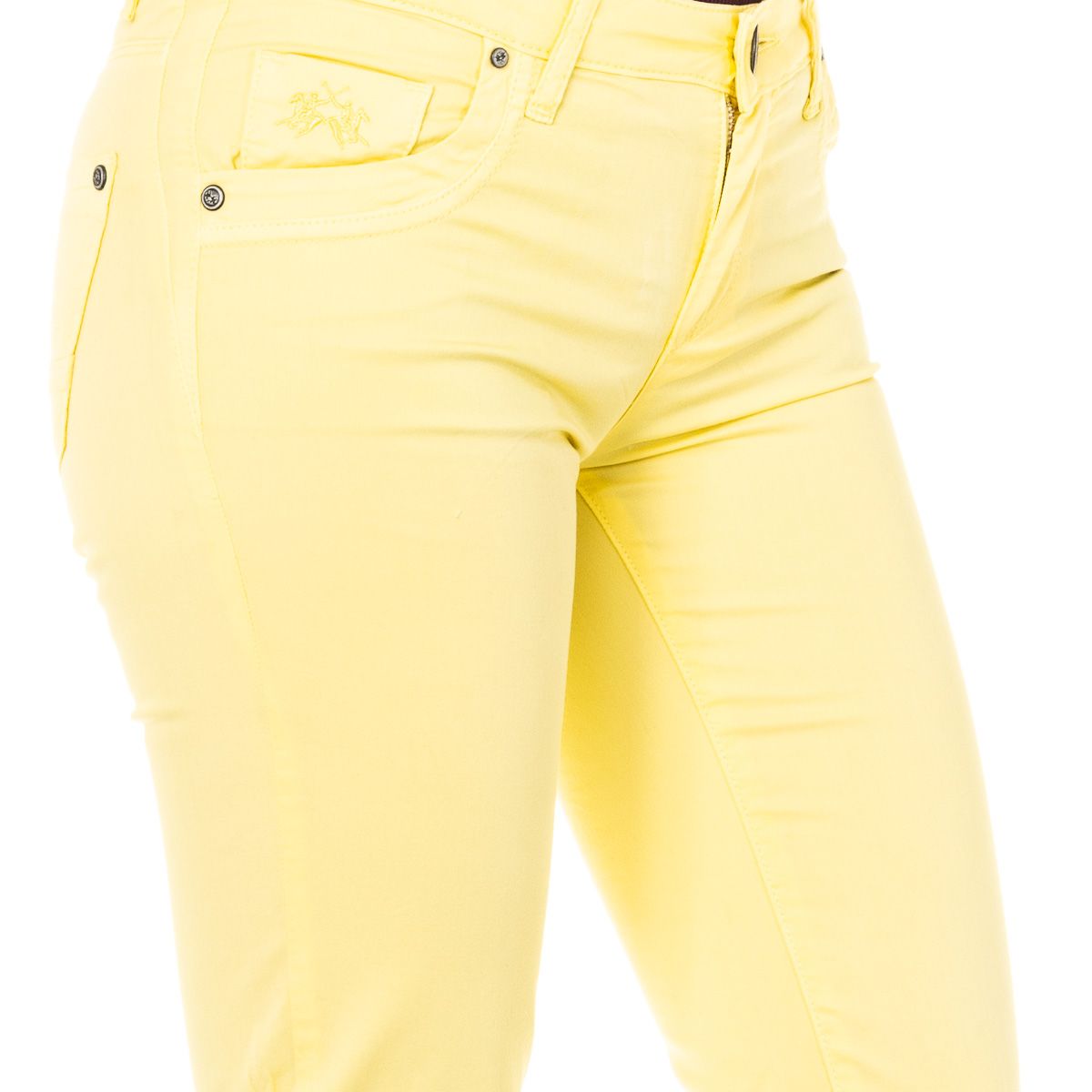 Schmal geschnittene Baumwoll-Stretch-Hose
