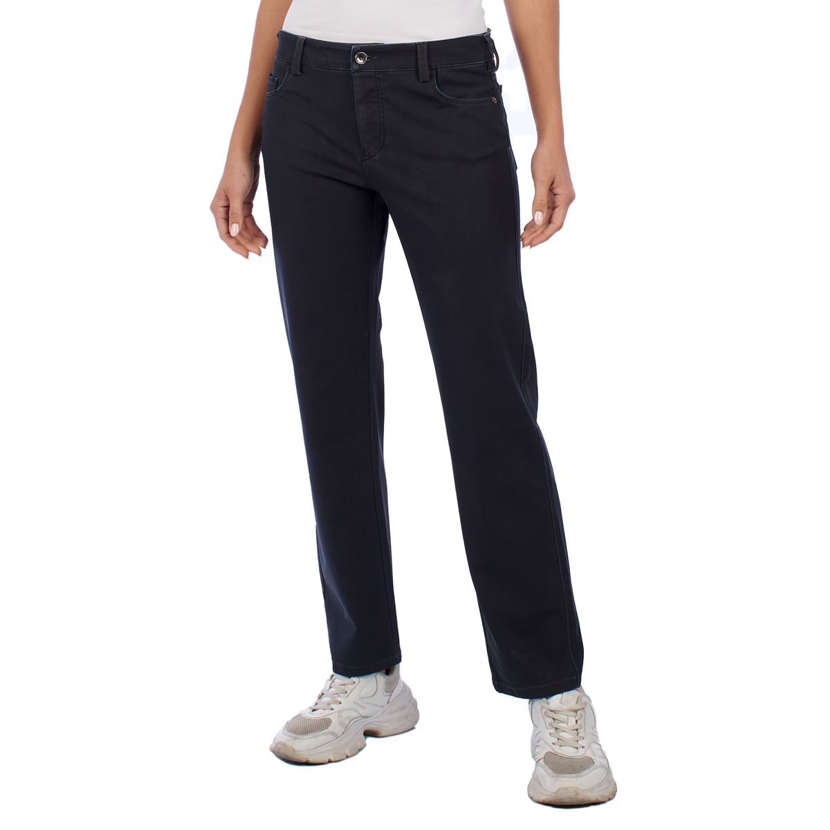 Gerade geschnittene Freizeithose in Blau