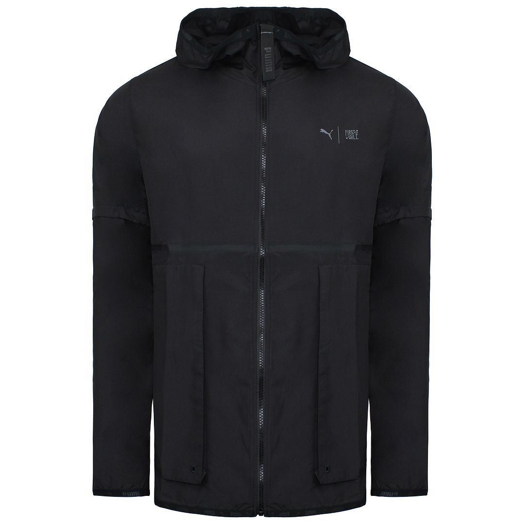 Herren Web-Windbreaker Jacke mit Kapuze