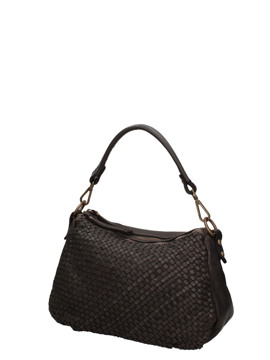 Handgefertigte Schultertasche aus geflochtenem Leder