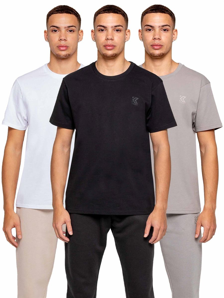 Herren Klassisches T-Shirt Set mit Rundhalsausschnitt