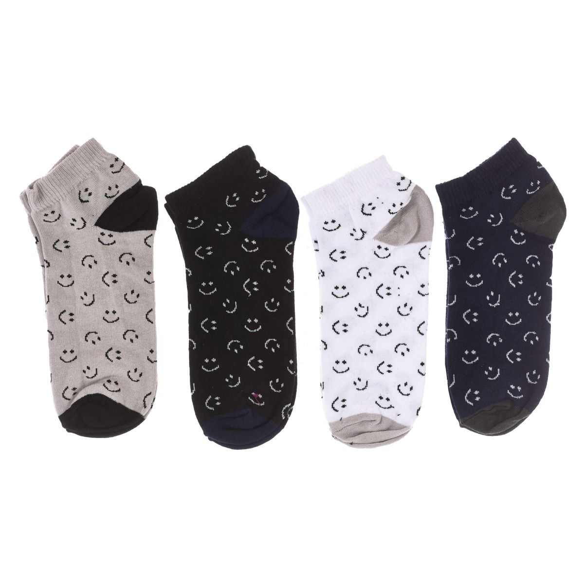 Herren-Knöchelsocken aus Baumwollmischung, 4er-Pack